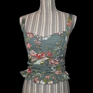 BOG Collective Floral Cami Crop Top
